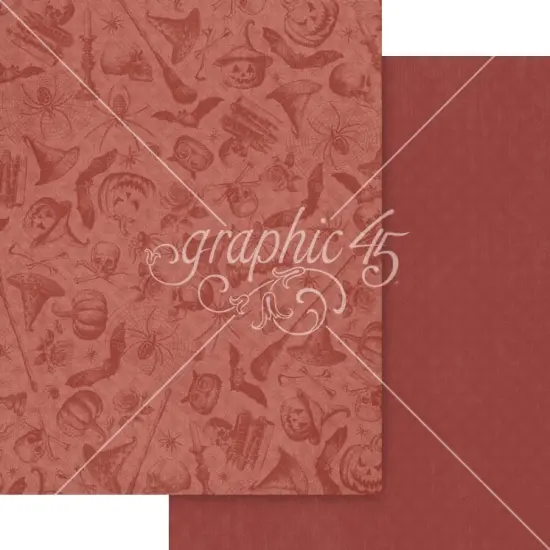 Graphic 45 Patterns & Solids Collection Pack 8.5"X11"-Ghostly Greetings {3}