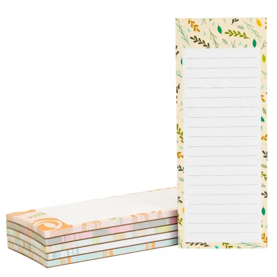 6-Pack Magnetic Grocery List Pad for Fridge- Cute Shopping List Paper Note Pads for Refrigerator, To-Do Memos (6 Floral Designs, 60 Sheets Each) White {7}