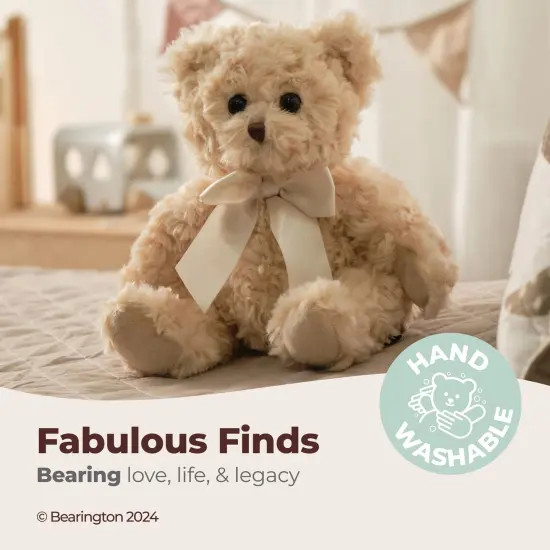 Bearington Collection Lil' Tate Teddy Bear Stuffed Animal 12 In - Teddy Bears Plushies - Vintage Bear Plush for Baby - Old Fashioned, For Ages 3-14 Brown {3}