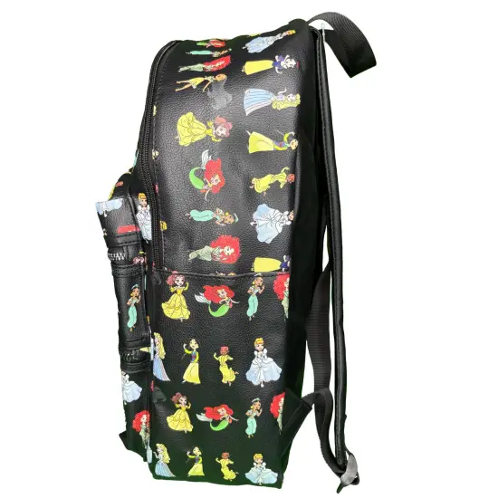 Disney Princess 16" PU Leather Deluxe Backpack Magical Style & Everyday Function {6}
