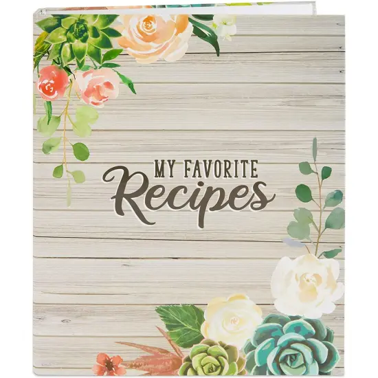 3 Ring Binder For Recipes with 12 Divider Tabs, 2-Sided Pocket, and 2 Sets of Sticker Sheets (10 x 11.5 In) Multicolor {5}