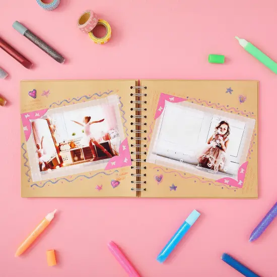 Juvale 80 Pages Hardcover Kraft Scrapbook Albums, Multi-Purpose Brown Paper Notebook for Arts and Crafts, Blank Page Journal for Scrapbooking, Crafting, Creating Artworks and Journaling (8x8 Inches) {4}