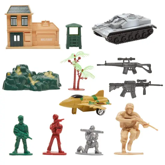 BLUE PANDA 300 Piece Military Toys Plastic Army Men with Tanks, Planes, Flags and Accessories for Boys Ages 8-14 {5}