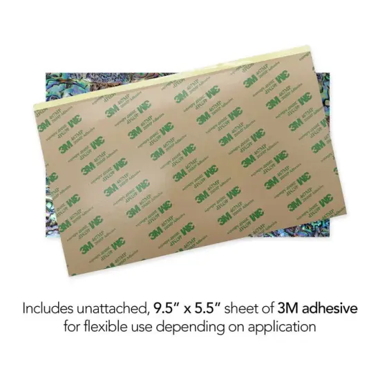 Shell Veneer, 5.5 x 9.5 inches | WMOP, BMOP, Abalone | Includes 3M Adhesive Sheet for Application, Great for Inlay Projects Natural Opal {3}