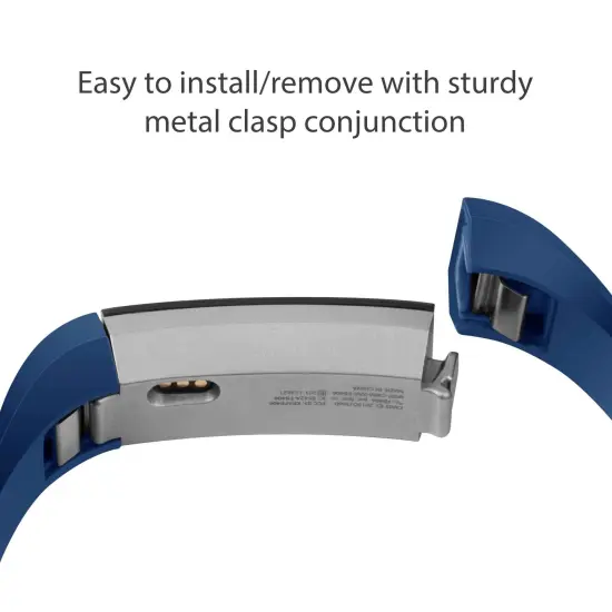 Zodaca [Small Size] Replacement Band Adjustable Wristband Compatible with Fitbit Alta HR/Fitbit Alta (Tracker is not Included), Navy Blue {3}