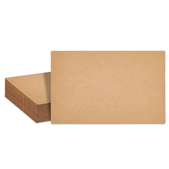 Blank 3x5 Kraft Paper Index Cards, Note Cards for Home, Office, Recipes, School Learning, Studying, Crafts, DIY, Standard Size Heavy Weighted Card Stock (100 Pack), Brown {5}