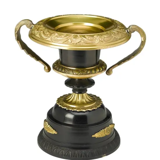 10 1/4 Inch Tall Brass Candle stand Black {4}