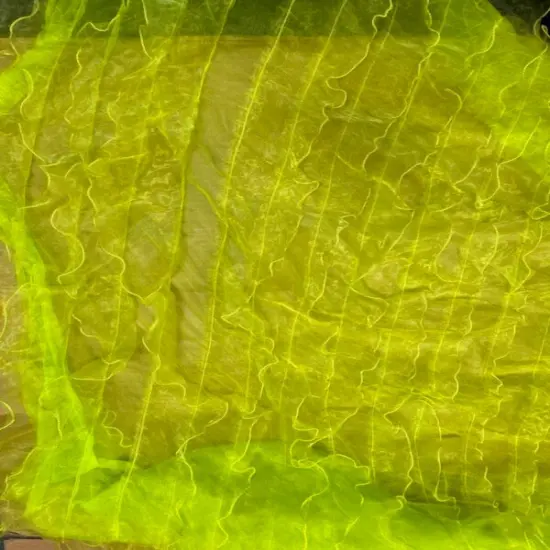 1 Yard Voluminous Ruffle Organza Fabric for Backdrops & Dresses 52/54" Width Gold {7}