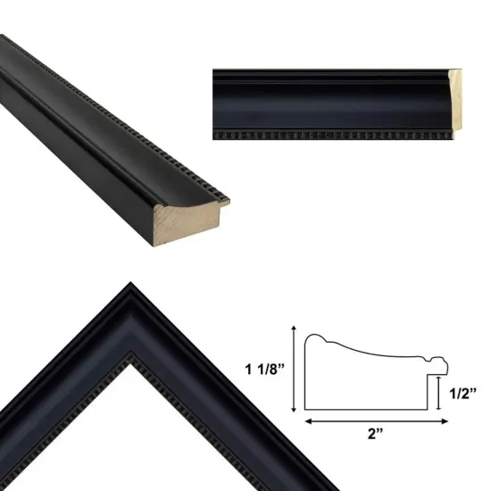 Contemporary Scoop Black Picture Frame 36x48 frame {4}