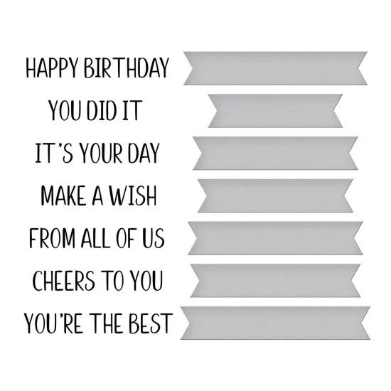 Spellbinders BetterPress Press Plate & Die Set-Cheers To You Sentiments {3}