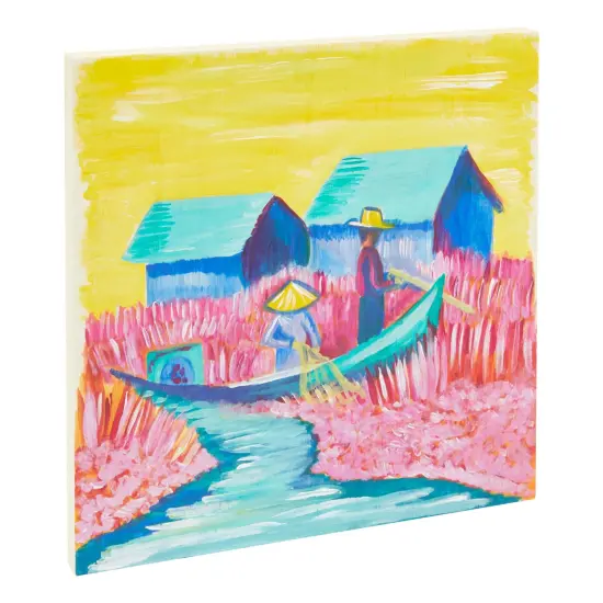 6 Pack Unfinished Square Wood Panels for Painting, 12x12 Wooden Canvas Boards for Crafts Brown {5}