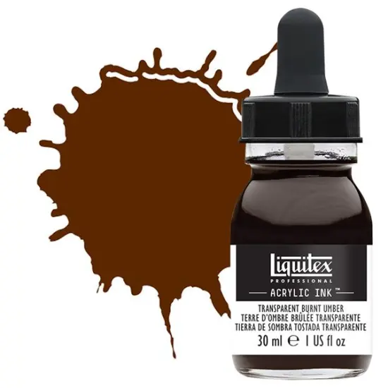 Liquitex Professional Acrylic Ink 30ml Bottle - Transparent Burnt Umber {1}