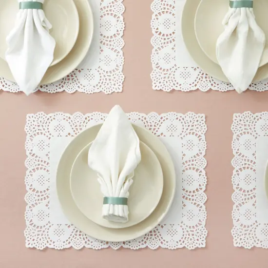 Rectangular Paper Doilies for Placemats, Cakes, Desserts (White, 15.5 x 11.7 In, 100 Pack) {3}