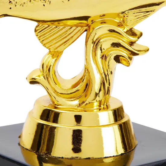 Juvale Small Golden Fishing Trophy Award for Ceremonies, Tournaments, Competitions, and Fish Derbies, Biggest Fish Trophy for Kids and Adults, Customizable Base for Personalized Engraving, 3x5 in {6}