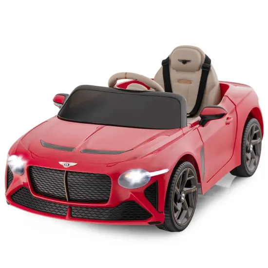 Costway 12V Licensed Bentley Bacalar Kids Electric Ride-on Car with Remote Control Green/Red/White/Black {8}