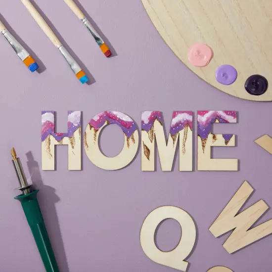 88 Piece Unfinished 3 Inch Wooden Alphabet Letters for Wall, DIY Crafts, 2 Extra Sets of AEIOU Brown {2}