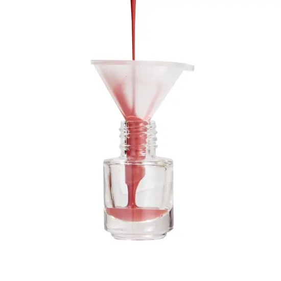 30 Pack Mini Empty Nail Polish Bottles with Brush Cap, 5ml Refillable Glass Containers with 6 Plastic Funnels Multicolor {7}