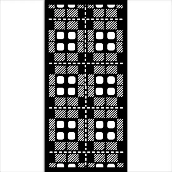 Stamperia Stencil 4.92"X9.84"-Gear Up For Christmas Fabric Pattern {3}