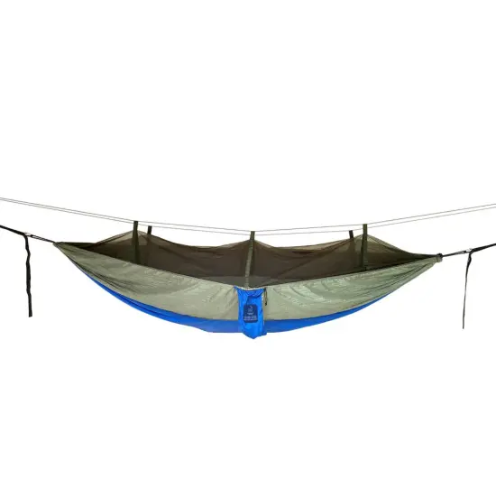 Hidden Wild Hidden Wild Travel Hammock with Bug Net - 9.75' - Blue {1}