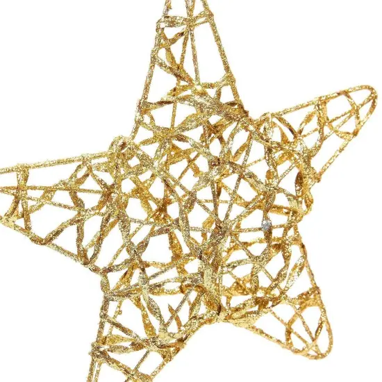 Juvale 24 Pack Bulk Christmas Star - Gold Ornaments, 6 Inches Gold Christmas Tree Decorations, Ideal for Hanging on Indoor and Outdoor Christmas Trees {5}