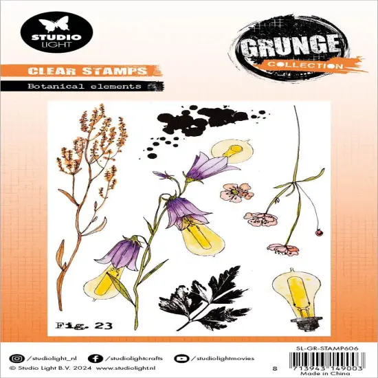 Studio Light Grunge Clear Stamp-Nr. 606, Botanical Elements {2}