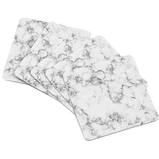 Jewelry Display Cards in Marble Design (2 x 2 Inches, 300-Pack) Grey {7}