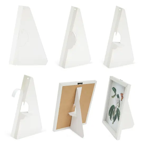 50 Pack Self Stick 9 Inch Cardboard Easel Backs, Picture Frame and Art Stand for Painting, Photos, Artwork, Crafts (White) {7}