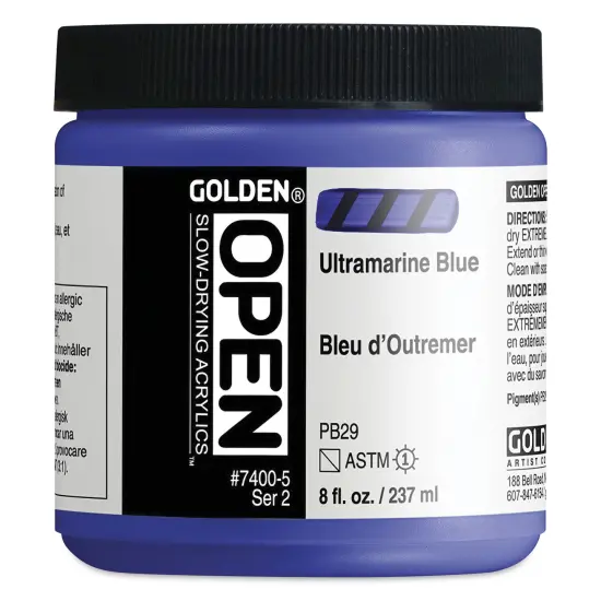 Golden Open Acrylics - Ultramarine Blue, 8 oz Jar {2}
