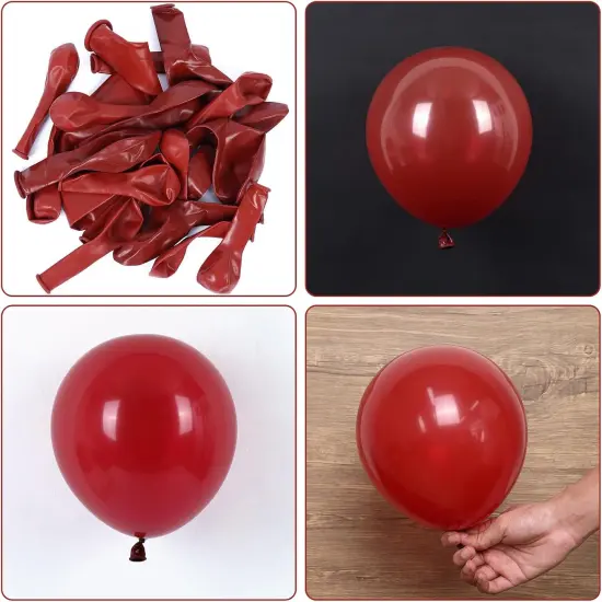 129pcs Ruby Red Balloons Different Sizes 18 12 10 5 Inches for Garland Arch, Premium Red Latex Balloons for Birthday Wedding Valentine's Day Christmas Party Decoration {3}