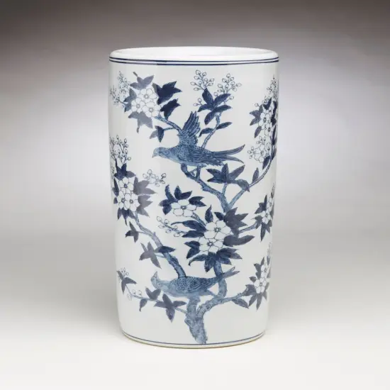 AA Importing 59832 Blue And White Umbrella Stand {1}