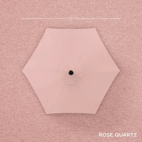 Best Choice Products 7.5ft Heavy-Duty Outdoor Market Patio Umbrella w/ Push Button Tilt, Easy Crank Rose Quartz {4}