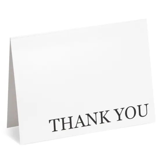 120 Pack Thank You Cards with Envelopes Bulk for Weddings, Bridal Showers, Graduations, Bridal, Baby Shower - Blank Inside - Minimalist Black and White Design {6}