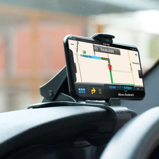 Car Phone Holder Mount for Car Dashboard Dash HUD, Cell Phone Clip for iPhone 12 11 Pro Max XS XR Mini Samsung Galaxy Mobile Black {7}