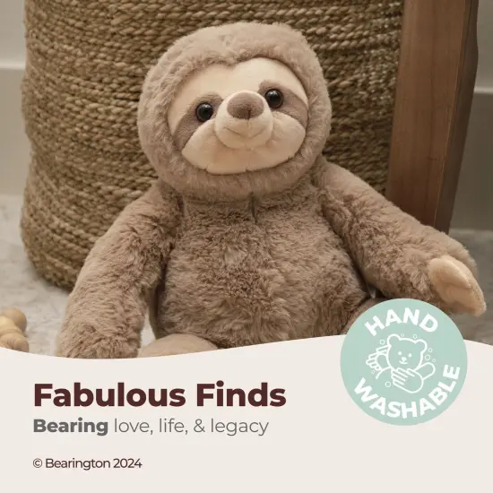 Bearington Sammy Plush Sloth Stuffed Animal, 15 Inches Brown {3}