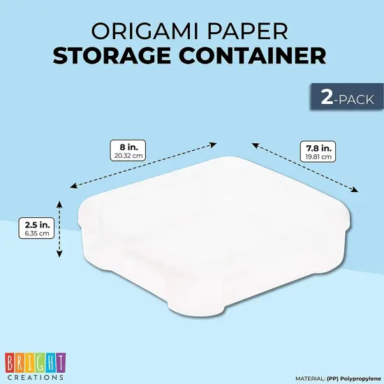 Stackable Plastic Craft Storage Containers for Origami Paper (2 Pack) {2}