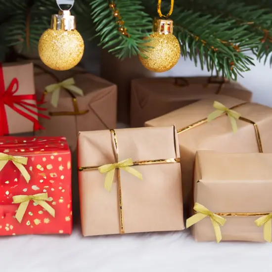 100-Pack Twist Tie Bows, Metallic Gold Pre-Tied Satin Ribbon for Gift Wrap Bags Boxes, Party Favors, Baked Goods, Crafts, Mini Bowties for Hair Decorations (2.5x3 in) {2}