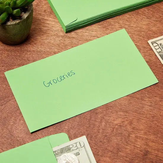 Budgeting Envelopes for Cash, Coins, Money (3.5 x 6.5 In, 100 Pack) {2}