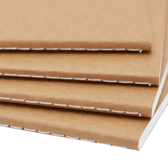 12 Pack Kraft Paper Notebooks, H5 Lined Journals for Travelers, Notes, Blank Soft Cover Diary (4 x 8 Inch) Brown {4}