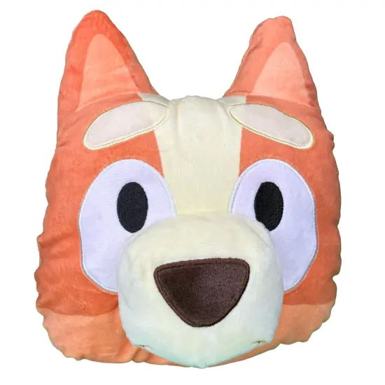 Fast Forward Bluey Bingo Head Plush Shaped Backpack 10 x 13, Orange for Kids {4}
