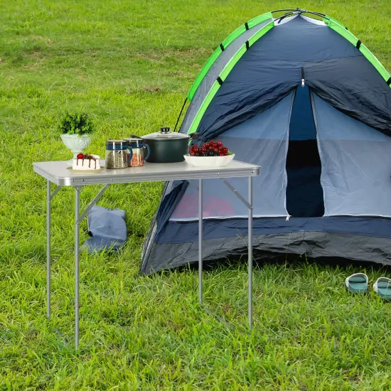 Portable Folding Camping Table &ndash; Lightweight 31" White Outdoor Picnic Table, Waterproof MDF & Aluminum Alloy, Compact for Beach, Tailgating, Patio & Indoor Use {5}