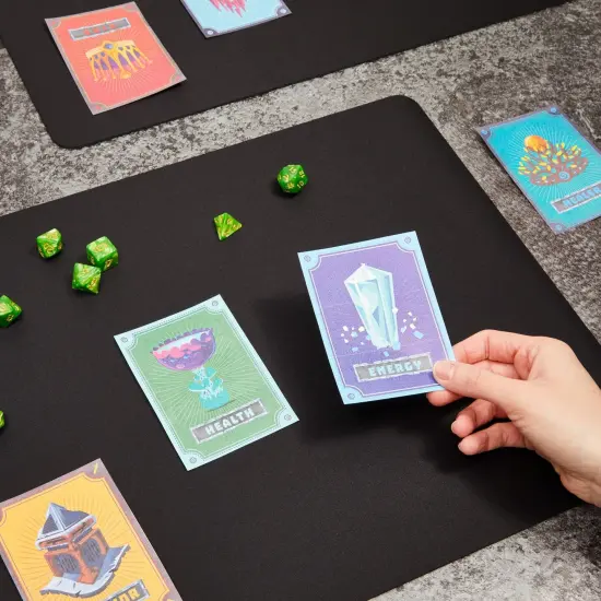 2 Pack Card Game Mat for MTG &ndash; Board Game, Magic, and TCG Playmat, Color Black (24x14 in) {2}