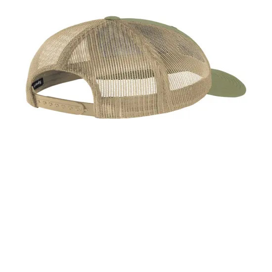 Sport-Tek&reg; YP Classics Retro Trucker Cap Olive/Khaki {2}