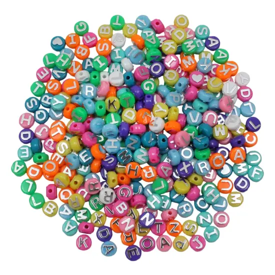 ABC Beads, Assorted Colors, Pack of 300 {1}
