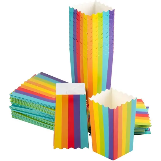 Mini Rainbow Popcorn Party Favor Boxes (100 Pack) {5}