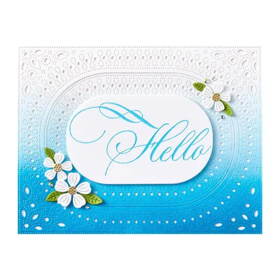 Spellbinders Press Plate By Paul Antonio-Copperplate Hello {4}