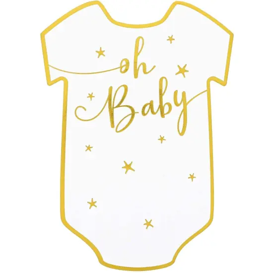 Baby Shower Predictions and Advice Cards, 50 Pack, Gold Foil, 5 x 7 in {6}