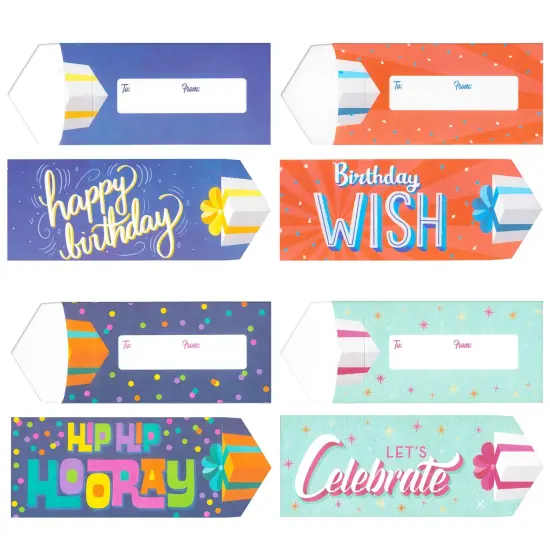 36 Pack Bulk Happy Birthday Money Envelopes for Cash Gifts, Coins, Checks (4 x 7 In) Multicolor {7}