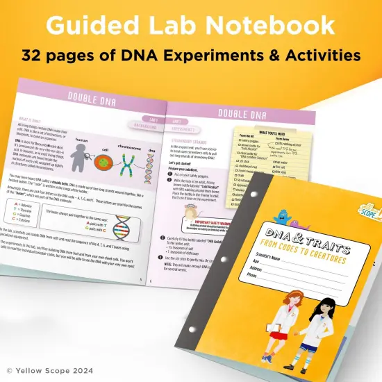 Yellow Scope DNA & Traits Science Kit for Kids, STEM Kits for Girls and Boys, Educational & Fun Holiday Gift for Ages 8-14 {4}
