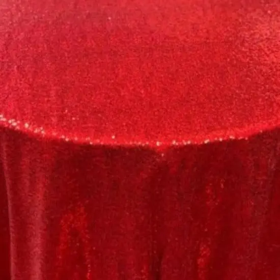 1 Yard Glitz Sequin Tablecloth 108 Inch Round Sparkling Polyester for Weddings and Events Royal {6}