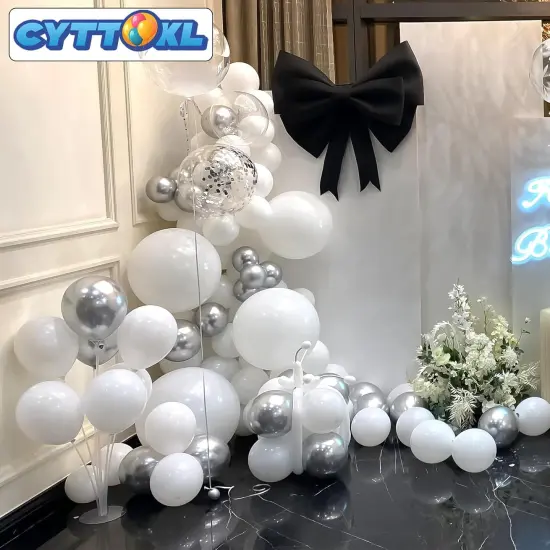 White Latex Balloons 12 inch 200 Pack Matte Helium Balloon for Birthday Wedding Baby Shower Party Decorations {5}